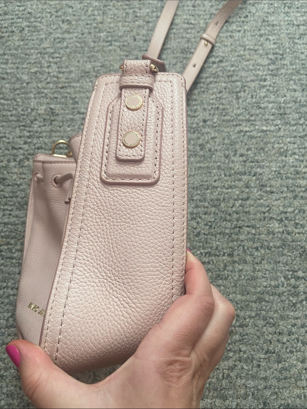 Marc Jacobs Blush Pink Leather Drawstring Crossbody Bag - Picture 6 of 12